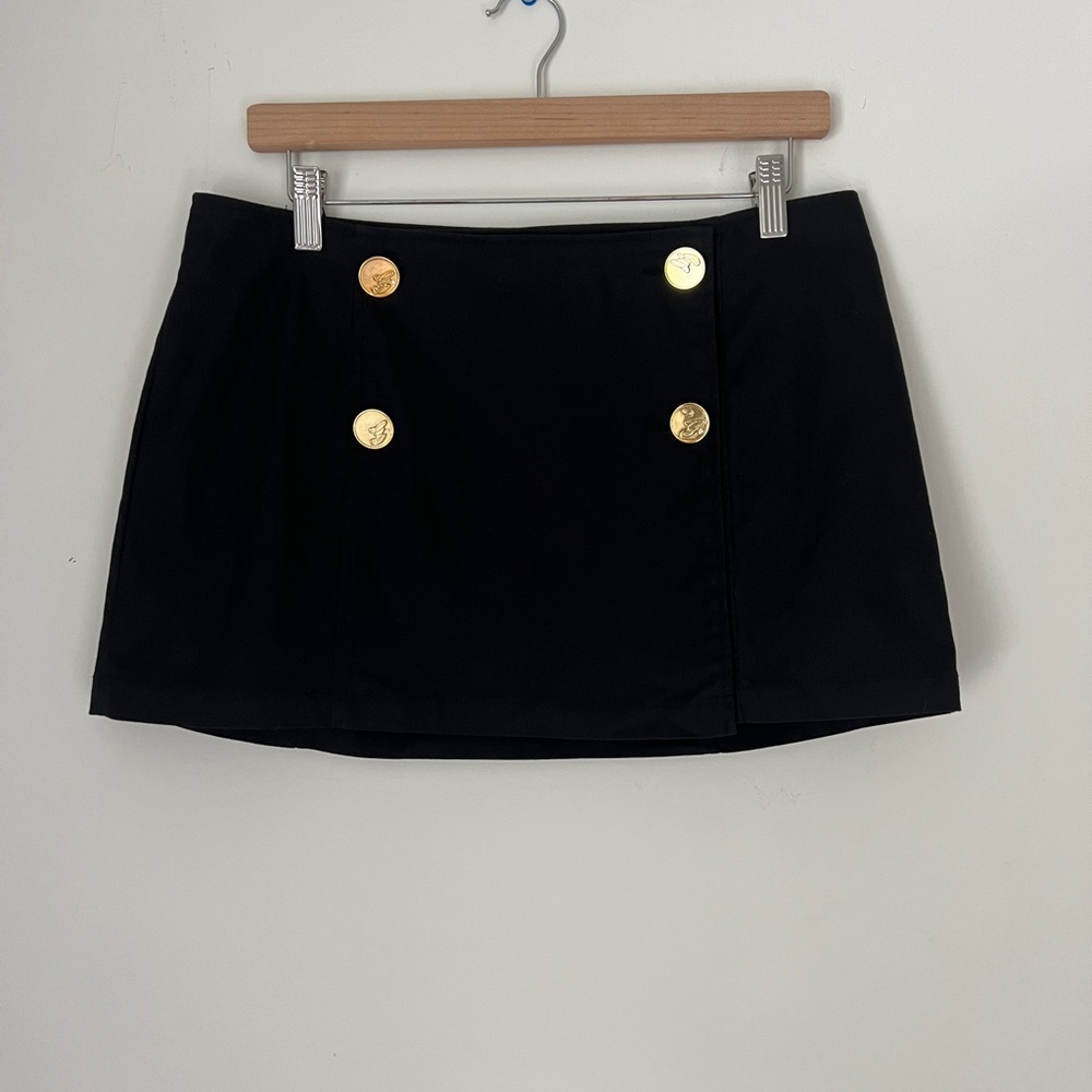 Guess Black Mini Skirt with Gold Accents
